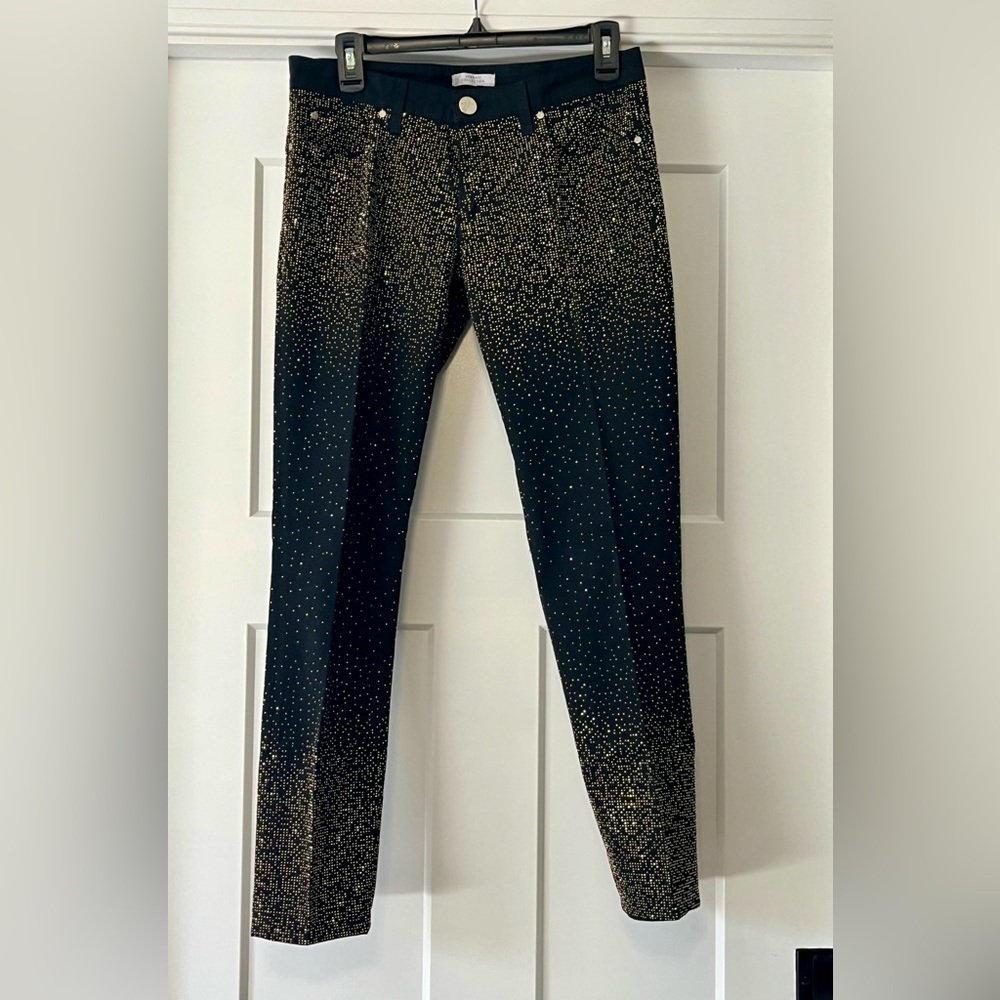 Versace Black and Gold Jeans Sz 26